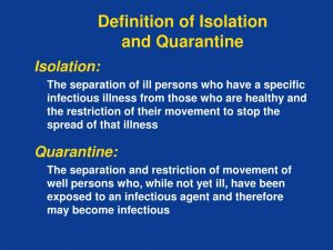 Differences Between Isolation And Quarantine Archives - Public Health Notes