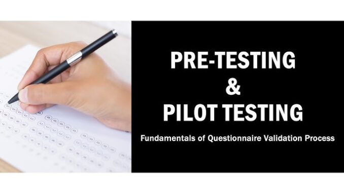 Pilot testing featured Pilot testing